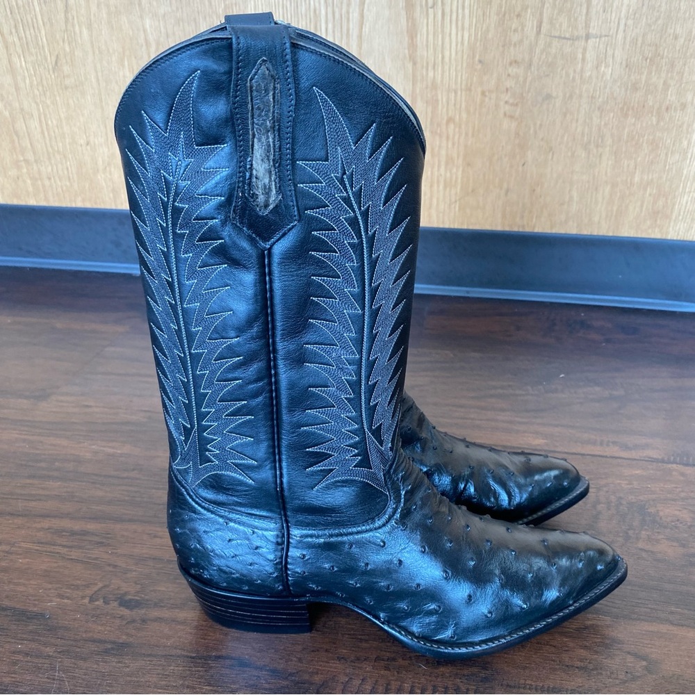 Handmade Full Quill Ostrich Western Boots SZ 9 Narrow NEW